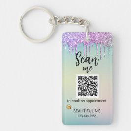 *~* AP36 QR Promo Beauty Acrylglitter Sleutelhanger