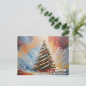 *~* AP44 Abstracte kerstboom cadeaus FOTO Feestdagenkaart (Staand voorkant)