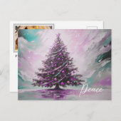 *~* AP44 Abstracte Winter Kerstboom FOTO Feestdagenkaart (Voorkant / Achterkant)