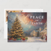 *~* AP44  Winterscène Kerstmis FOTO Feestdagenkaart (Voorkant / Achterkant)