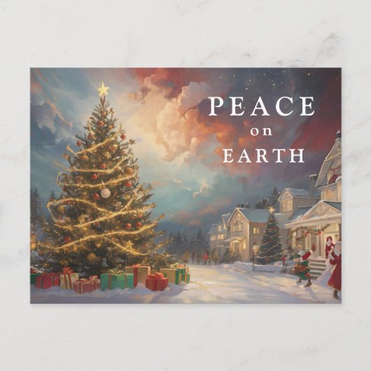 *~* AP44  Winterscène Kerstmis FOTO Feestdagenkaart (Voorkant)