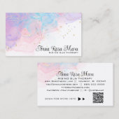 *~* AP46 Elegant Magisch Glitter QR Logo Visitekaartje (Voorkant / Achterkant)