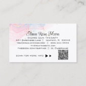 *~* AP46 Elegant Magisch Glitter QR Logo Visitekaartje (Achterkant)