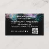 *~* AP46 Pastel Gold Glitter QR Abstract Ink LOGO Visitekaartje (Achterkant)