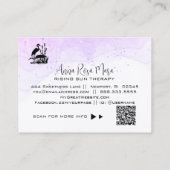 *~* AP46 QR Elegant Etheral Beach Marsh Heron Visitekaartje (Achterkant)