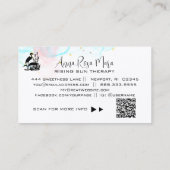 *~* AP46 QR Etheral Beach Marsh Elegant Herons Visitekaartje (Achterkant)