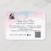 *~* AP46 QR Etheral Beach Marsh Heron Elegant Visitekaartje (Achterkant)