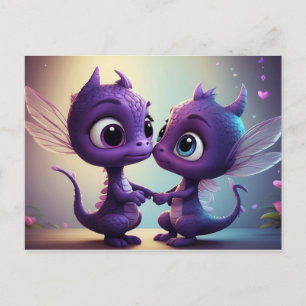 *~* AP48 FOTO Uitnodiging Draak Dino Cartoon Prent