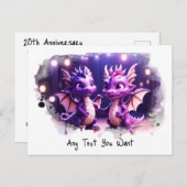 *~* AP48 Magische FOTO Uitnodiging Draak Ansichtka (Voorkant / Achterkant)