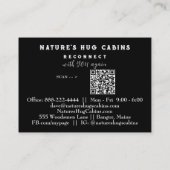 *~* AP49 Glitter Rustiek Gebleekt Oud Hout QR Visitekaartje (Achterkant)