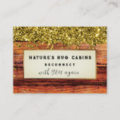 *~* AP49 Glitter Rustiek Gebleekt Oud Hout QR Visitekaartje (Voorkant)