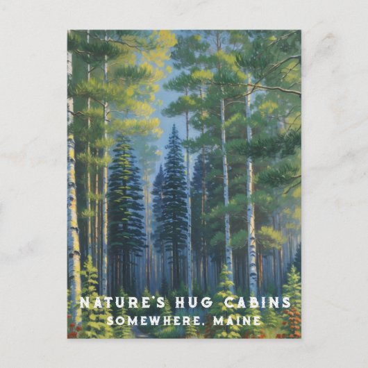 *~* AP49 Natuur Maine Bos Bossen Vakantie Pad Briefkaart (Voorkant)