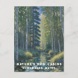 *~* AP49 Natuur Maine Bos Bossen Waterlelies Briefkaart