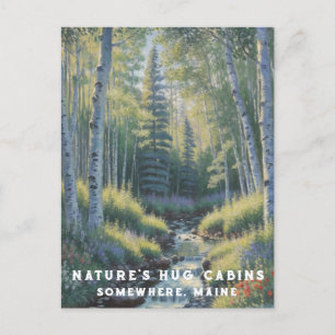 *~* AP49 Natuur Maine Bos Bossen Waterval Briefkaart