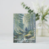 *~* AP49 Natuur Maine Bosbloemen Waterlelies Briefkaart (Staand voorkant)