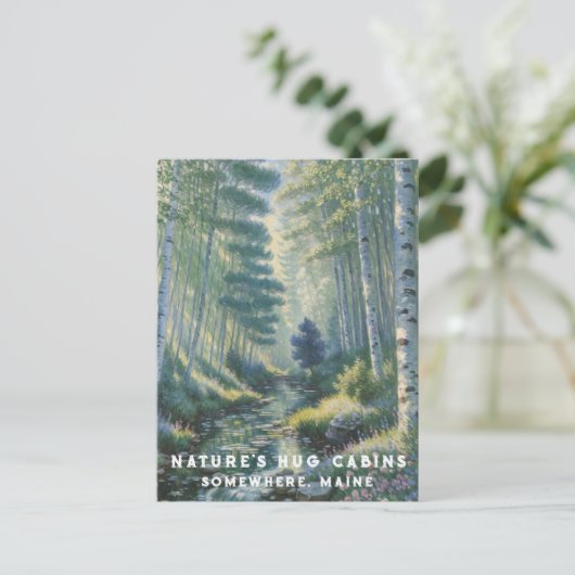 *~* AP49 Natuur Maine Bosbloemen Waterlelies Briefkaart (Staand voorkant)