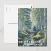 *~* AP49 Natuur Maine Bosbloemen Waterlelies Briefkaart (Voorkant / Achterkant)