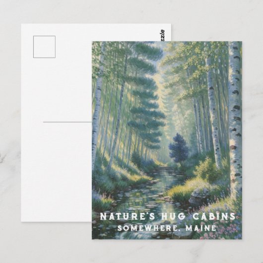 *~* AP49 Natuur Maine Bosbloemen Waterlelies Briefkaart (Voorkant / Achterkant)