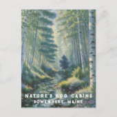 *~* AP49 Natuur Maine Bosbloemen Waterlelies Briefkaart (Voorkant)