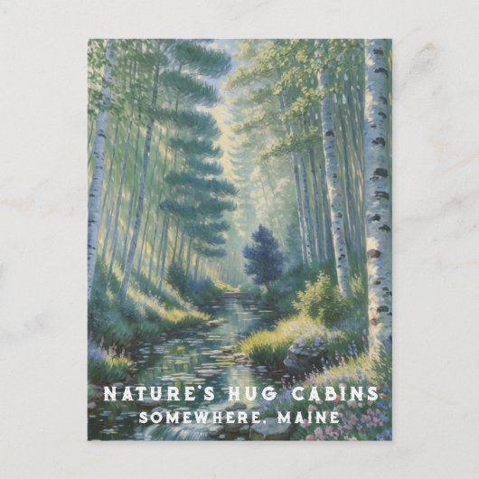*~* AP49 Natuur Maine Bosbloemen Waterlelies Briefkaart (Voorkant)