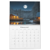 *~* AP49 Rustic Cottages Log Cabins Artistic Kalender (Feb 2027)