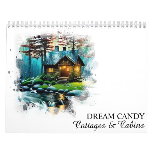 *~* AP49 Rustic Cottages Log Cabins Artistic Kalender (Hoes)