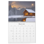 *~* AP49 Rustic Cottages Log Cabins Artistic Kalender (Mar 2026)