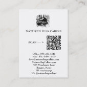 *~* AP49 Rustieke Cabin Cottage Lodge QR Visitekaartje (Achterkant)