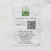 *~* AP49 Rustieke Cabin Cottage Spring Flowers QR Visitekaartje (Achterkant)
