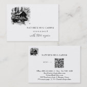 *~* AP49 Rustieke Cabin QR Cottage Lodge Visitekaartje (Voorkant / Achterkant)