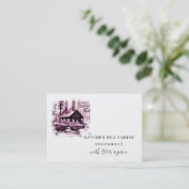 *~* AP49 Rustieke Cabin QR Cottage Lodge Visitekaartje (Staand voorkant)