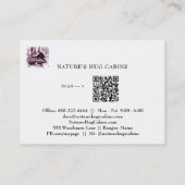 *~* AP49 Rustieke Cabin QR Cottage Lodge Visitekaartje (Achterkant)