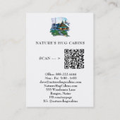 *~* AP49 Rustieke Cabine Cottage QR Lente Berken Visitekaartje (Achterkant)