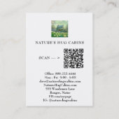 *~* AP49 Rustieke Cabine Cottage QR Lente Bloemen Visitekaartje (Achterkant)