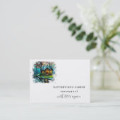 *~* AP49 Rustieke Cabine QR Magische Mystiek Visitekaartje (Staand voorkant)