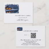 *~* AP49 Rustieke Cabine QR Stream Sneeuwnacht Visitekaartje (Voorkant / Achterkant)