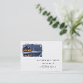 *~* AP49 Rustieke Cabine QR Stream Sneeuwnacht Visitekaartje (Staand voorkant)