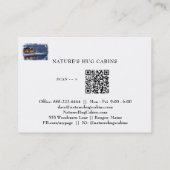 *~* AP49 Rustieke Cabine QR Stream Sneeuwnacht Visitekaartje (Achterkant)