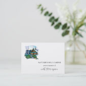 *~* AP49 Rustieke Cabine QR Zomerlente Visitekaartje (Staand voorkant)