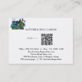 *~* AP49 Rustieke Cabine QR Zomerlente Visitekaartje (Achterkant)