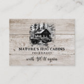 *~* AP49 Rustieke Cabineschets Houten Planken QR Visitekaartje (Voorkant)