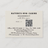 *~* AP49 Rustieke QR Noodlijdende Houten Glitter Visitekaartje (Achterkant)