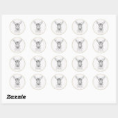*~* AP49 Zoete Rustieke Baby Moose Schattige Ronde Sticker (Vel)