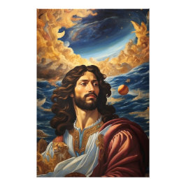 *~* AP50 Fantasy Univers Jesus Flower Moon Foto Afdruk