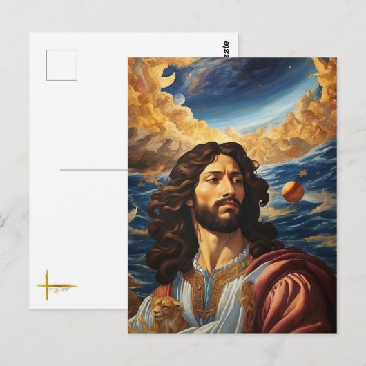 *~* AP50 Fantasy Universum Jezus Bloemmaan Briefkaart (Voorkant / Achterkant)