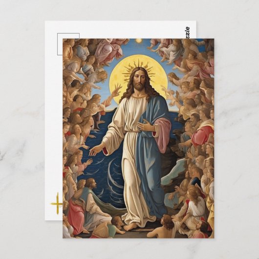 *~* AP50 Fantasy Universum Jezus Mensen Briefkaart (Voorkant / Achterkant)