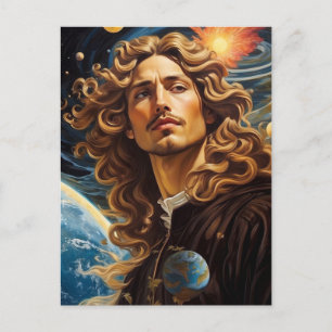 *~* AP50 Fantasy Universum Kosmische Knappe Bloem Briefkaart