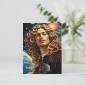 *~* AP50 Fantasy Universum Kosmische Knappe Bloem Briefkaart (Staand voorkant)