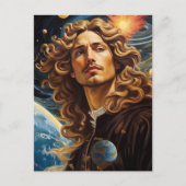 *~* AP50 Fantasy Universum Kosmische Knappe Bloem Briefkaart (Voorkant)