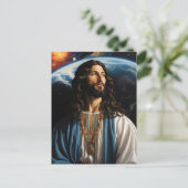 *~* AP50 Fantasy Universum met Planet Earth Briefkaart (Staand voorkant)